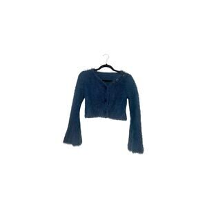 Fuzzy cropped cardigan super cute